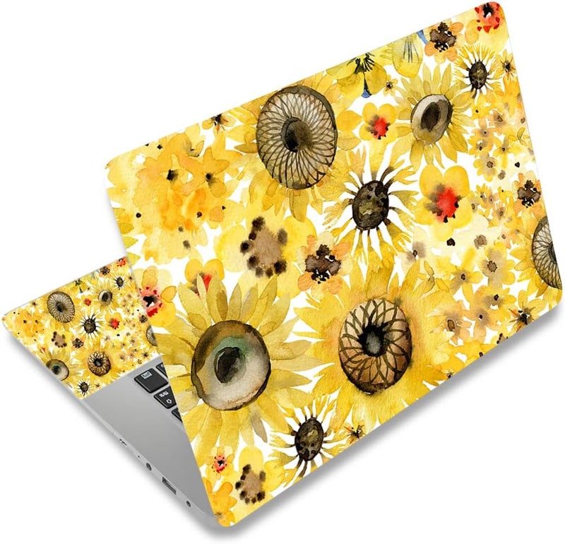 DINKY Laptop Skin Sticker Decal, 12" 13" 13.3" 14" 15" 15.4" 15.6 inch Laptop Universal Reusable Vinyl Skin Stickers Cover Art Decal Notebook PC Personalized Protector-Flora - Image 1